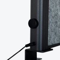 MAUL Akustik-Tischtrennwand MAULconnecto Uplight 9761289, dunkelgrau 120,0 x 51,5 cm, 1 St.