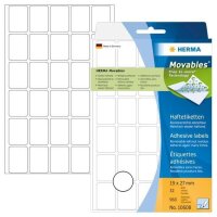 HERMA Movables Etiketten 10608 weiß 19,0 x 27,0 mm,...