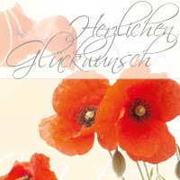 SIGEL Glückwunschkarten Mohnblumen DS003 DIN A6, 10 St.