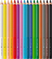 FABER-CASTELL Jumbo GRIP Buntstifte farbsortiert, 16 St.