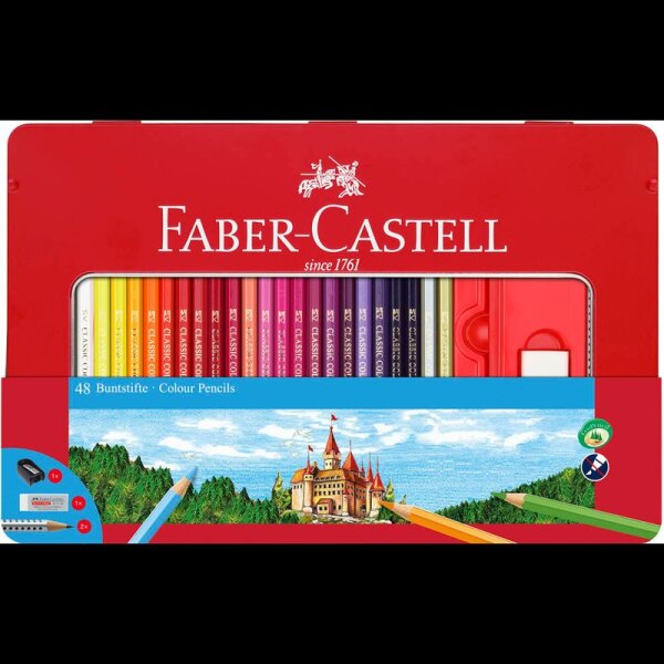 FABER-CASTELL Classic Buntstifte farbsortiert, 48 St.