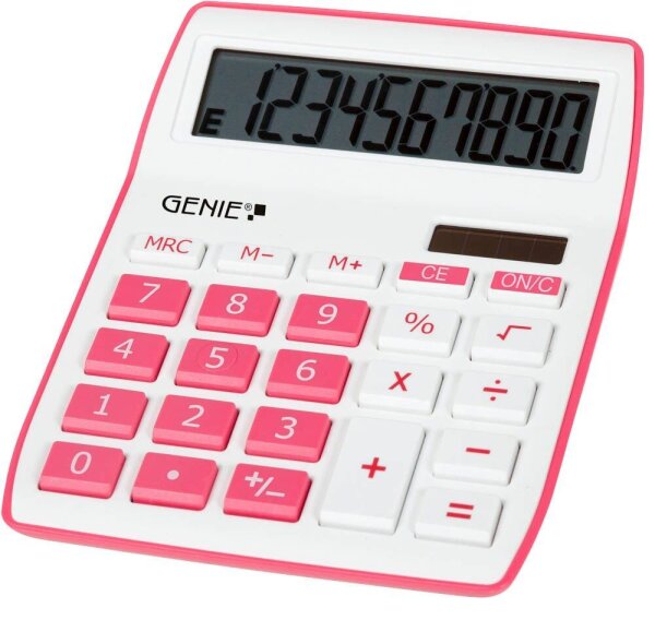 GENIE 840P Tischrechner weiß/pink