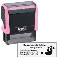 trodat Textstempel, individualisierbar printy 4913 selbstfärbend schwarz mit Logo, 1 St.