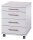 MÖBELPARTNER Rollcontainer lichtgrau 4 Auszüge 42,0 x 50,0 x 56,9 cm