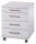 MÖBELPARTNER Rollcontainer lichtgrau 4 Auszüge 42,0 x 50,0 x 56,9 cm