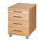 MÖBELPARTNER Rollcontainer buche 4 Auszüge 42,0 x 50,0 x 56,9 cm