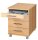 MÖBELPARTNER Rollcontainer buche 4 Auszüge 42,0 x 50,0 x 56,9 cm
