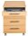 MÖBELPARTNER Rollcontainer buche 4 Auszüge 42,0 x 50,0 x 56,9 cm