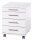 MÖBELPARTNER Rollcontainer weiß 4 Auszüge 42,0 x 50,0 x 56,9 cm