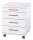 MÖBELPARTNER Rollcontainer weiß 4 Auszüge 42,0 x 50,0 x 56,9 cm