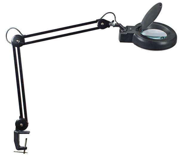 MAUL MAULviso LED Lupenleuchte schwarz 8 W mit Tischklemme