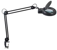 MAUL MAULviso LED Lupenleuchte schwarz 8 W mit Tischklemme