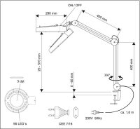 MAUL MAULviso LED Lupenleuchte schwarz 8 W mit Tischklemme