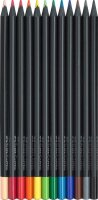 FABER-CASTELL Black Edition Buntstifte farbsortiert, 12 St.