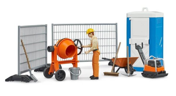 bruder Baustellenset 62008 Zubehörset für Spielzeugautos