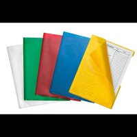 DURABLE Sichthüllen 2337 DIN A4 farbsortiert genarbt 0,10 mm, 100 St.