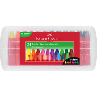 FABER-CASTELL Jumbo Wachsmalstifte farbsortiert, 24 St.