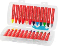 FABER-CASTELL Jumbo Wachsmalstifte farbsortiert, 24 St.