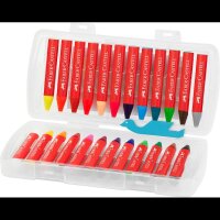 FABER-CASTELL Jumbo Wachsmalstifte farbsortiert, 24 St.