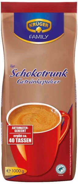KRÜGER Schokotrunk Trinkschokolade, mild, 1 kg