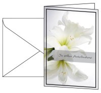 SIGEL Trauerkarten weiße Amaryllis DS006 DIN A6, 10...