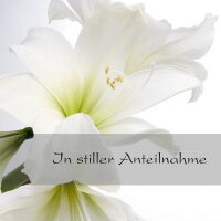 SIGEL Trauerkarten weiße Amaryllis DS006 DIN A6, 10 St.
