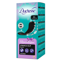 Duchesse Slipeinlagen String & Slip Black, 28 St.