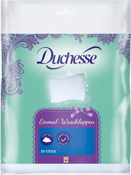Duchesse Waschtücher 1-lagig weiß, 50 St.