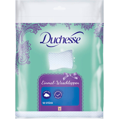 Duchesse Waschtücher 1-lagig weiß, 50 St.
