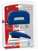 novus Locher und Heftgeräte Set E210/E15 blau
