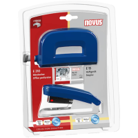 novus Locher und Heftgeräte Set E210/E15 blau