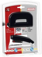 novus Locher und Heftgeräte Set E210/E15 schwarz