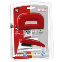 novus Locher und Heftgeräte Set E210/E15 rot