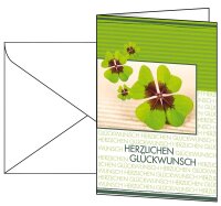 SIGEL Glückwunschkarten Kleeblatt DS004 DIN A6, 10 St.
