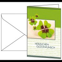 SIGEL Glückwunschkarten Kleeblatt DS004 DIN A6, 10 St.