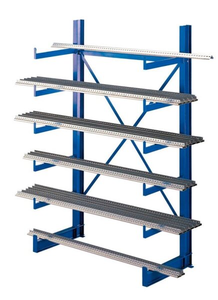 SCHULTE Kragarmregal K1000 14480 enzianblau 125,0 x 50,0 x 200,0 cm