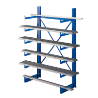 SCHULTE Kragarmregal K1000 14480 enzianblau 125,0 x 50,0...