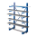 SCHULTE Kragarmregal K1000 14480 enzianblau 125,0 x 50,0 x 200,0 cm