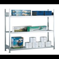 SCHULTE Schwerlast-Weitspannregal WS 2000 15522 silber 225,0 x 50,0 x 200,0 cm