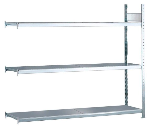 SCHULTE Anbau-Schwerlast-Weitspannregal WS 2000 15511 silber 200,0 x 40,0 x 200,0 cm