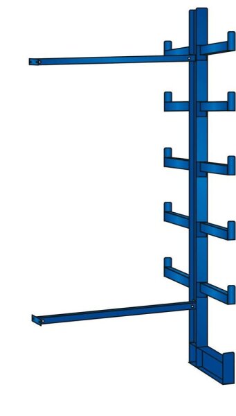 SCHULTE Anbau-Schwerlastregal K1000 14481 enzianblau 125,0 x 50,0 x 200,0 cm