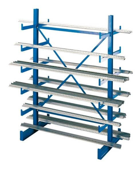 SCHULTE Kragarmregal K1000 14490 enzianblau 125,0 x 100,0 x 200,0 cm