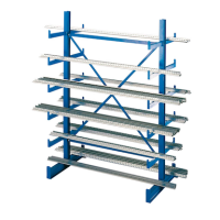 SCHULTE Kragarmregal K1000 14490 enzianblau 125,0 x 100,0 x 200,0 cm