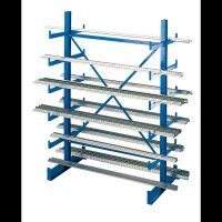 SCHULTE Kragarmregal K1000 14490 enzianblau 125,0 x 100,0 x 200,0 cm