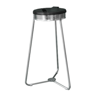 Müllsackständer 70,0 - 120,0 l schwarz, silber, 1 St.