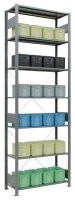 SCHULTE Schwerlastregal MULTIplus 150 12742 silber 100,0 x 40,0 x 300,0 cm