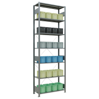 SCHULTE Schwerlastregal MULTIplus 150 12742 silber 100,0 x 40,0 x 300,0 cm