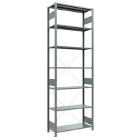 SCHULTE Schwerlastregal MULTIplus 150 12742 silber 100,0 x 40,0 x 300,0 cm