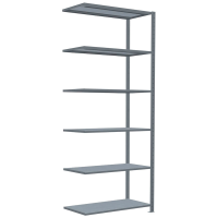 SCHULTE Anbau-Schwerlastregal MULTIplus 150 12756 silber 100,0 x 50,0 x 250,0 cm