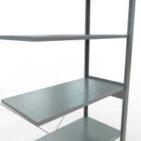 SCHULTE Anbau-Schwerlastregal MULTIplus 150 12756 silber 100,0 x 50,0 x 250,0 cm